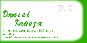 daniel kapsza business card